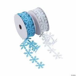 Hot Sale 🎁 1" - Snowflake Die-Cut Ribbon Rolls - 2 Pc. ❤️