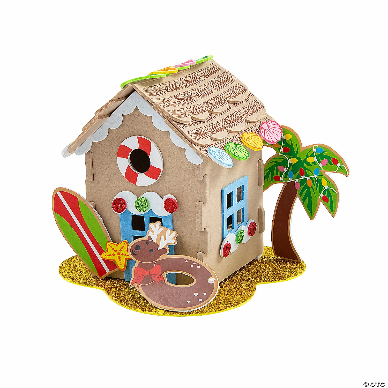 New โญ 3D Beach Island Gingerbread House Craft Kit - Makes 12 โจ