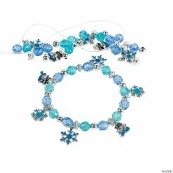 Flash Sale ๐ฅ Beaded Snowflake Charm Bracelet Craft Kit - Makes 48 โ