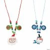 New ⌛ Big Head Santa & Snowman Necklace Craft Kit - Makes 12 🎉