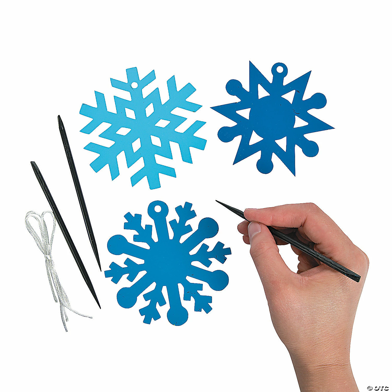 Best deal ๐ Blue Magic Color Scratch Snowflake โ Christmas Ornaments - 24 Pc. โค๏ธ - Image 2