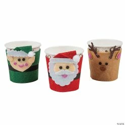 Outlet 😀 Christmas Character Cup Sleeves Craft Kit - Makes 3 ⭐