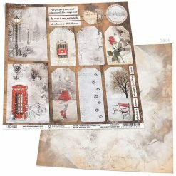 Flash Sale 🧨 Ciao Bella Have A Happy Snowy Day Paper Sheet 12x12 ⌛
