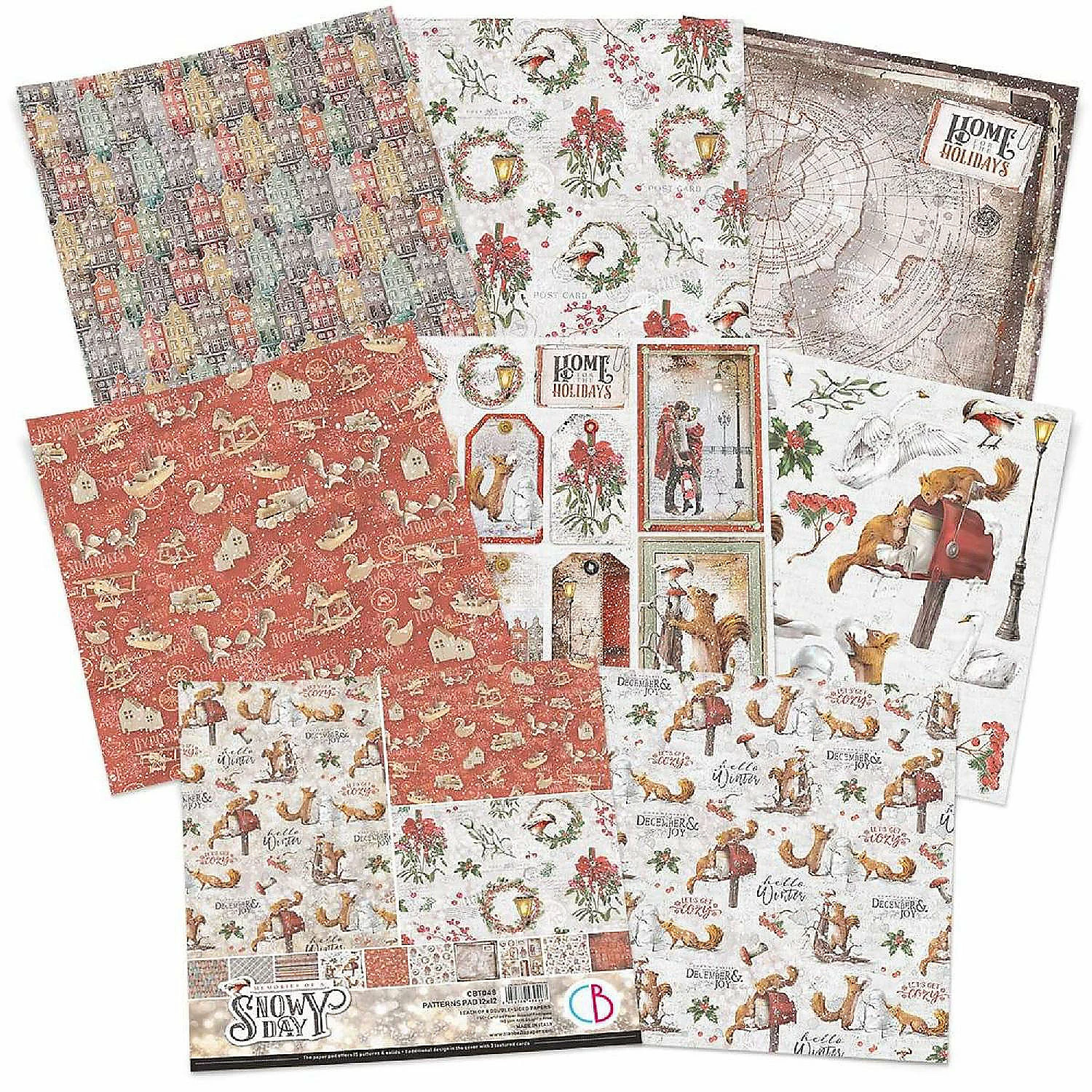 Budget π Ciao Bella Memories of a Snowy Day Patterns Pad 12x12 8Pkg π€© - Image 2