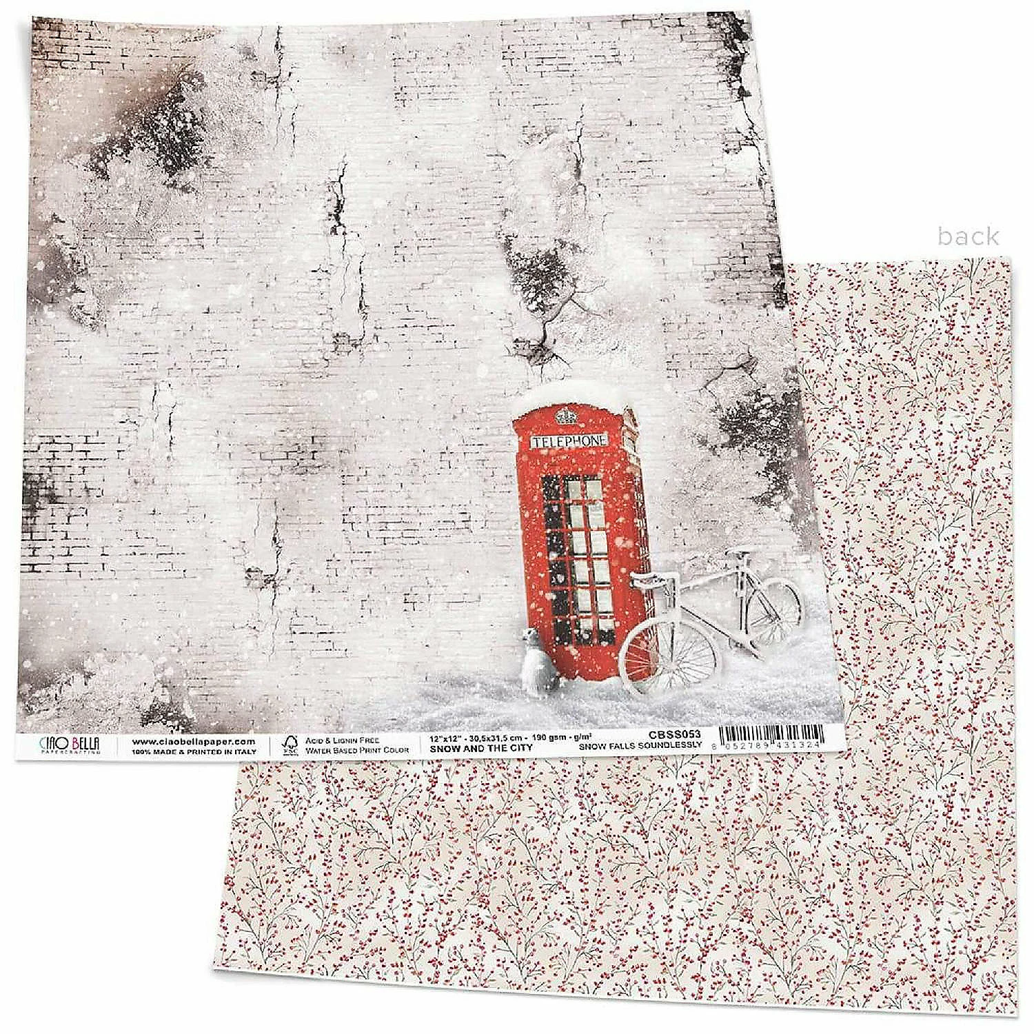 Best deal ๐ Ciao Bella Snow Falls Soundlessly Paper Sheet 12x12 ๐