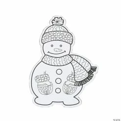 New 💯 Color Your Own Snowman Magnets - 12 Pc. 🎉
