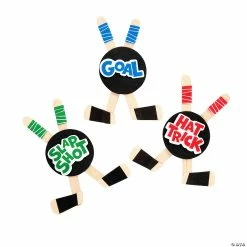 Cheap ๐ Craft Stick Hockey Magnet Craft Kit - Makes 12 โจ