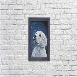 Outlet ๐ฏ Crafting Spark (Wizardi) - ๐ Dog and Snowflakes WD2331 10.6 x 14.9 inches Wizardi Diamond Painting Kit ๐