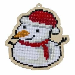 Flash Sale 👍 Crafting Spark (Wizardi) - Snowman WWP312 Diamond Painting on Plywood Kit 💯