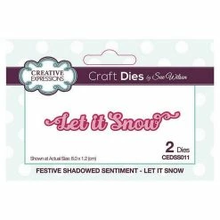 Best deal 😀 Creative Expressions Festive Shadowed Sentiment Let It Snow Craft Die ⭐