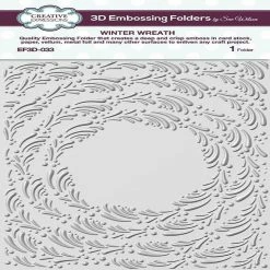 Discount 🤩 Creative Expressions Winter Wreath 5 34 x 7 12 3D Embossing Folder 😍
