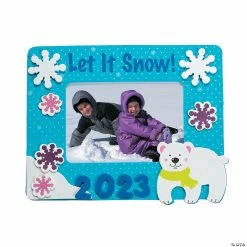 Budget ❤️ Dated Winter Picture Frame Magnet Craft Kit - Makes 12 😀