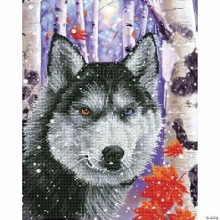 Hot Sale 👍 Diamond Dotz Diamond Embroidery Facet Art Kit 15"X19"-Forest Wolf ⭐