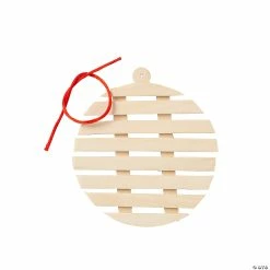 Cheap ⌛ DIY Unfinished Wood Round 🔔 Christmas Tree Ornaments - 12 Pc. 😉