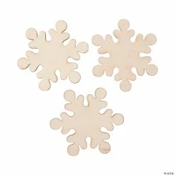 New 😍 DIY Unfinished Wood Snowflakes - 35 Pc. ⭐
