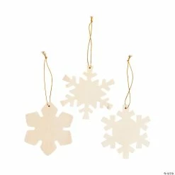Promo 🤩 DIY Wood Snowflake Ornaments - 12 Pc. 🔔