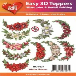 Best Pirce ❤️ Hearty Crafts Easy 3D Toppers Winter Flowers ✔️
