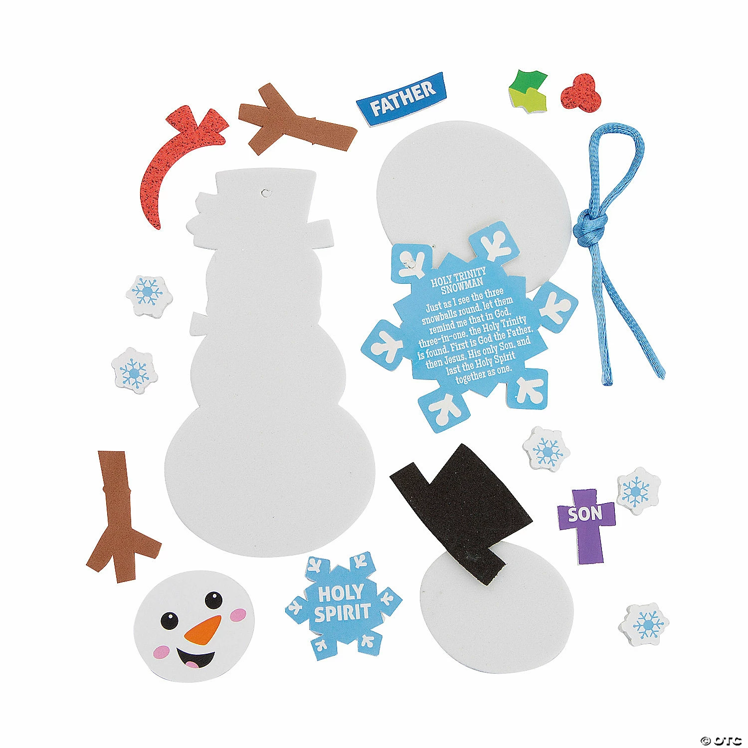 Outlet ⭐ Holy Trinity Snowman Ornament Craft Kit - Makes 12 💯 - Image 2
