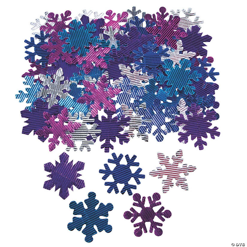 Best Sale π Metallic Corrugated Snowflakes - 100 Pc. π