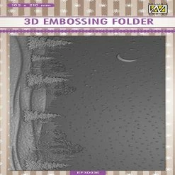 Budget ✨ Nellie's Choice 3D Embossing Folder Slimline Size Snowy Landscape ✨