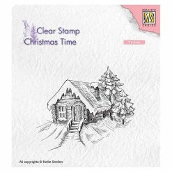 Brand new 🥰 Nellie's Choice Clear Stamp Cosily Snowy Cottage 🔔