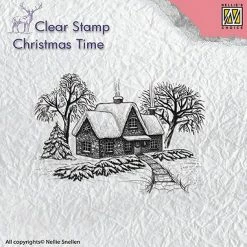 Promo 🛒 Nellie's Choice Stamp Idyllic Winter Scene 😀