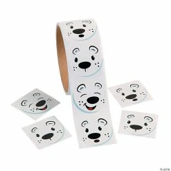 Flash Sale ✔️ Polar Bear Face Sticker Roll - 100 Pc. 🔥