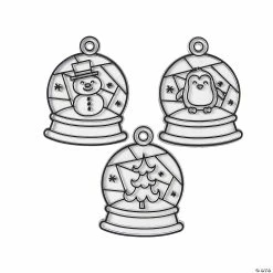 Budget 🎁 Snow Globe Suncatchers - 24 Pc. 😀
