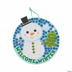 Wholesale 🔥 Snowman Glitter Mosaic Sign Craft Kit- Makes 12 🎉