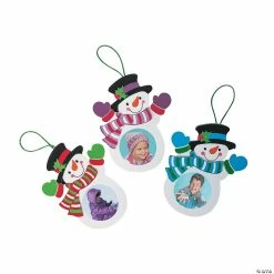 Best Pirce 🛒 Snowman Picture Frame Ornament Craft Kit - Makes 12 😀