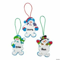 Wholesale 🥰 Snowman Snowflake 🎅 Christmas Ornament Craft Kit - Makes 12 🎁