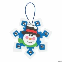 Coupon 😀 Snowman Snowflake 🎅 Christmas Ornament Craft Kit - Makes 12 🔥