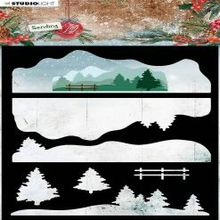 Outlet ✔️ Studio Light SL Mask Layered Winter Landscape Sending Joy 148x210mm nr33 🤩