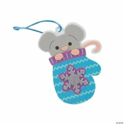 Flash Sale 🎁 Winter Mouse in Mitten Ornament Craft Kit - Makes 12 ✨