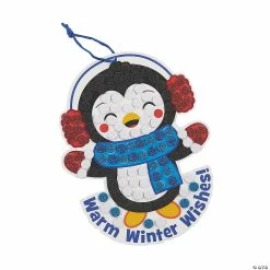 Buy 🎉 Winter Penguin Glitter Mosaic Craft Kit- Makes 12 🌟