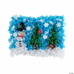 Outlet 😍 Winter Scene Tissue Paper Craft Kit - Makes 12 🛒