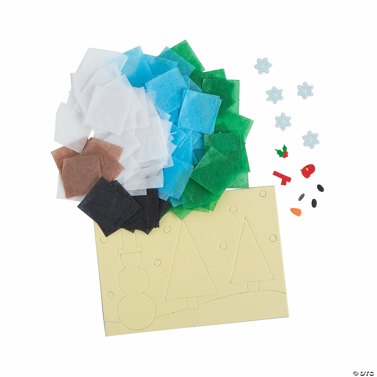 Outlet 😍 Winter Scene Tissue Paper Craft Kit - Makes 12 🛒 - Image 2