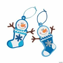 Cheapest 🎉 Winter Snowman Stocking 🎅 Christmas Ornament Craft Kit - Makes 12 😍