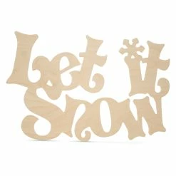 Cheap 😀 Woodpeckers Crafts, DIY Unfinished Wood 18" Let it Snow Cutout Pack of 6 ✔️