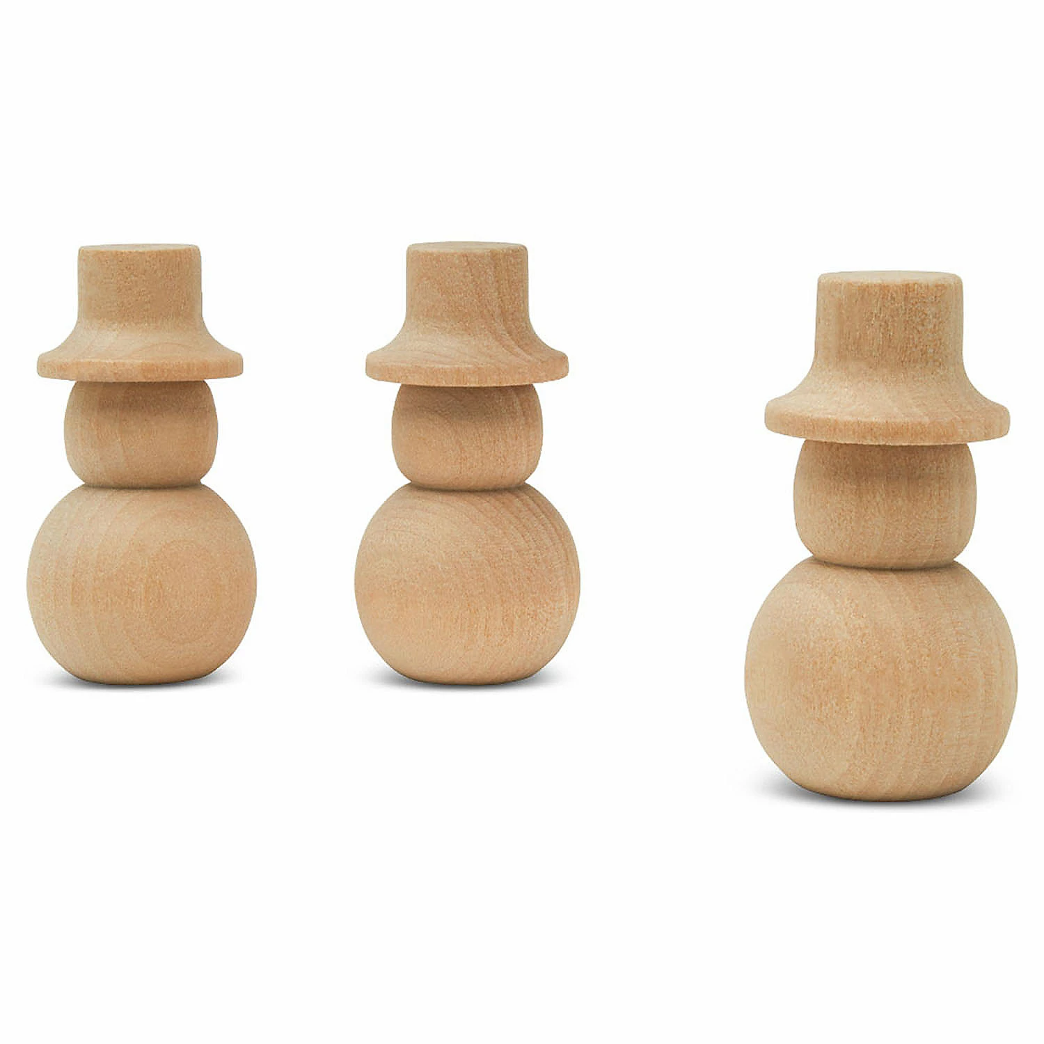 Promo β€οΈ Woodpeckers Crafts, DIY Unfinished Wood 2-1/8" Snowman Peg Dolls, Pack of 25 β¨ - Image 2