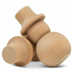 Promo ❤️ Woodpeckers Crafts, DIY Unfinished Wood 2-1/8" Snowman Peg Dolls, Pack of 25 ✨