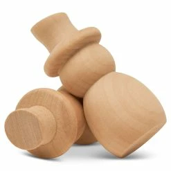 Wholesale 🧨 Woodpeckers Crafts, DIY Unfinished Wood 2-3/4" Snowman Peg Dolls, Pack of 25 👏