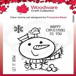 Coupon 😍 Woodware Craft Collection Woodware Clear Singles Little Snowman 4 in x 4 in Stamp 🔥