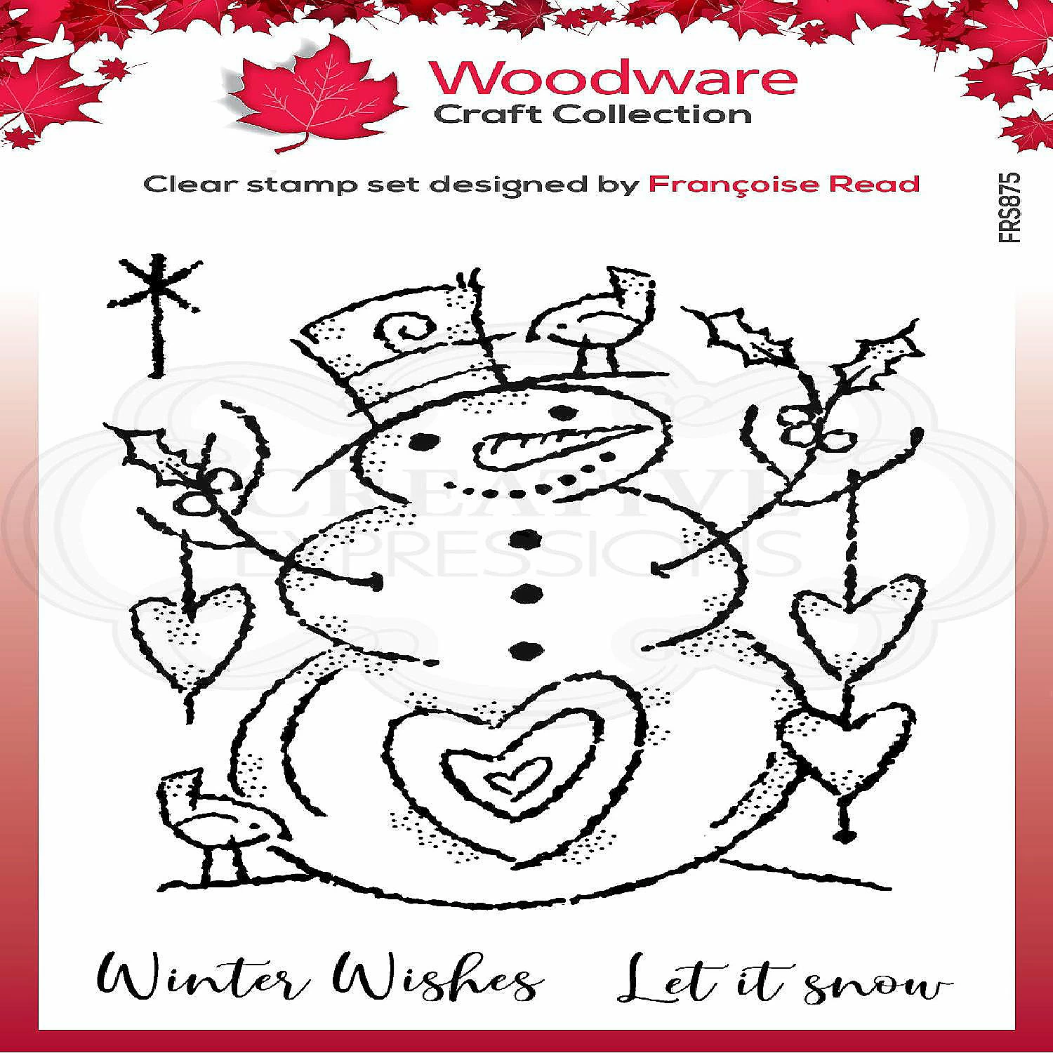 Best deal π₯° Woodware Craft Collection Woodware Clear Singles Loving Snowman 4 in x 6 in Stamp β